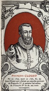 Portret van de Franse schilder Francois Clouet (1510-1572) Gravure uit 1914. door Anonymous Anonymous