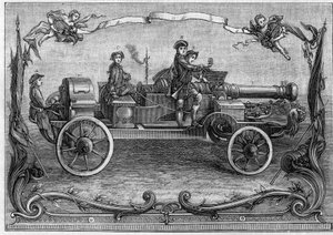 Project van het monsterkanon rond het midden van de 18e eeuw. Vermindering tot een kwart van een Nederlandse gravure door I. W. B. del Gabriel Bodenher 