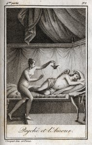 Psyche en de Liefde. Gravure uit 1819 in 
