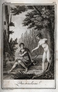 QUERCULANES, nimfen, kanaalbeschermers. Gravure uit 1819 in 