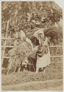 Russische Boerenvrouwen, ca. 1855 door Anonymous Anonymous