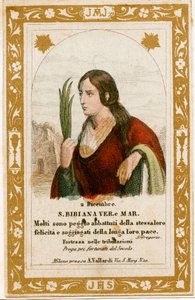 Sint Bibiana (gravure) door Anonymous Anonymous