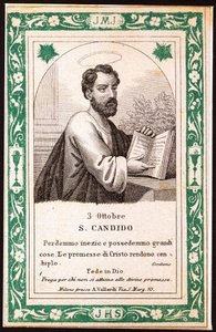 Sint Candida. Vrome afbeelding. Ansichtkaart. Begin 20e eeuw. Privécollectie