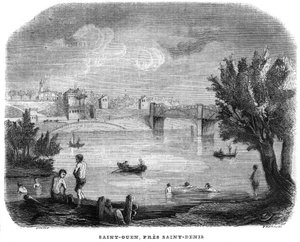 Saint Ouen (Saint-Ouen) nabij Saint-Denis (Saint-Denis) in 1858.
