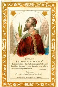 Sint Stanislaus de Martelaar (gravure) door Anonymous Anonymous