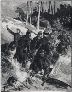 Scène uit de roman van Emile Zola 