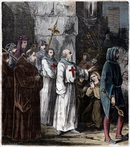 Marteling van de Tempeliers: Jacques de Molay grootmeester van de Orde van de Tempeliers en enkele van zijn metgezellen worden beschuldigd van ketterij en losbandigheid door koning Filips IV en geëxecuteerd op 4 maart