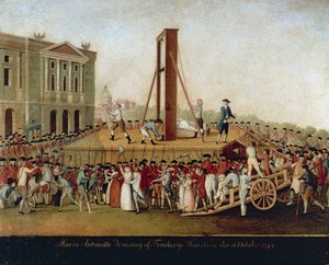 De executie van Marie Antoinette op 16 oktober