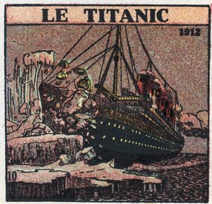 De T.S.F.: het zinken van de Titanic in 1912. Noodberichten werden verzonden vanaf het T.S.F.-station van het schip na aanvaring met een ijsberg. Anonieme illustratie uit 1925. Privécollectie. door Anonymous Anonymous