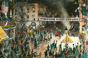 De aankomst van de pony express