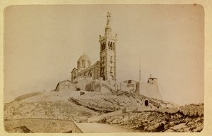 De stad Marseille en zijn omgeving rond 1885-1890: Notre Dame de la garde, privécollectie
