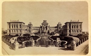 De stad Marseille en omgeving rond 1885-1890: Het Lonchamp Paleis (Museum voor Schone Kunsten) door Anonymous Anonymous
