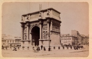 De stad Marseille en haar omgeving rond 1885-1890: de Arc de Triomphe - Privécollectie door Anonymous Anonymous