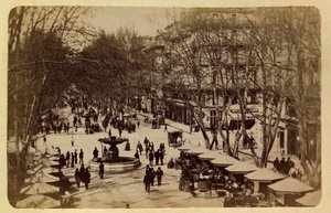 De stad Marseille en haar omgeving circa 1885-1890: De Bloemenwandeling, Courses Saint Louis, Privécollectie door Anonymous Anonymous