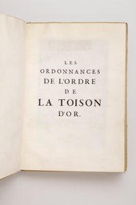 De verordeningen van de Orde van het Gulden Vlies die toebehoorden aan Philippe Sforza Visconti Doria, Markies van Caravaggio - 17e eeuw