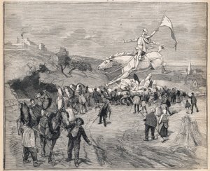 Transport van het standbeeld van Jeanne d