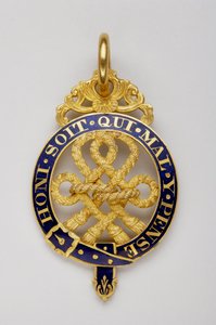 Orde van de Kousenband: insigne van gentleman-bailiff van de zwarte stok - Het patroon van het insigne, een van de 