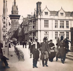 Wereldtentoonstelling van 1900 - Exposition Universelle de 1900 in Parijs: La rue des Nations - privécollectie