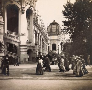 Wereldtentoonstelling van 1900 in Parijs: Uitzicht genomen op Champs de Mars - privécollectie door Anonymous Anonymous