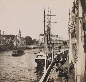 Wereldtentoonstelling van 1900 in Parijs: Oud Parijs. Privécollectie door Anonymous Anonymous