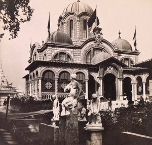 Wereldtentoonstelling van 1900 - Exposition Universelle de 1900 in Parijs: Paviljoen van Servië - privécollectie door Anonymous Anonymous