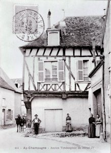 Uitzicht op de wijngaard van Henri IV in de stad Ay Champagne in de Marne - Fotografie begin 20e eeuw - Privécollectie