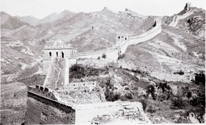 Zicht op de Grote Muur van China Foto van het begin van de 20e eeuw - Privécollectie door Anonymous Anonymous