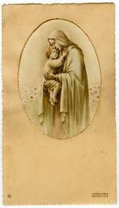 Maagd met kind (gravure) door Anonymous Anonymous