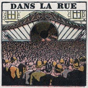 Draadloze telefonie: in de stad. Anonieme illustratie uit 1925. Privécollectie.