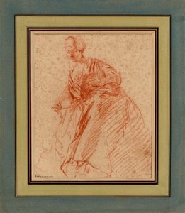 Vrouw die leest (tekening)