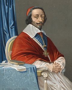 Portret van Armand Jean Du Plessis, Kardinaal door Richelieu Prélat en Franse staatsman (Parijs)