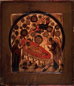 Christus het Nooit-Slapende Oog, 16e eeuw door Anonymous Russian icon painter