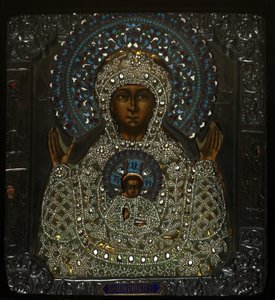 Onze Lieve Vrouw van het Teken, begin 18e eeuw door Anonymous Russian icon painter
