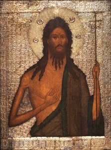 Sint Johannes de Doper, ca. 1560 door Anonymous Russian icon painter