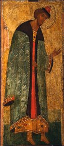 Heilige Prins Boris, 15e eeuw door Anonymous Russian icon painter