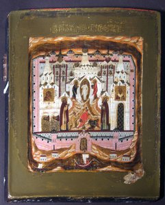 Heiligen Zosima en Savvatiy van Solovki, begin 17e eeuw door Anonymous Russian icon painter