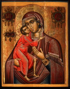 De Feodorovskaya Moeder Gods, 17e eeuw door Anonymous Russian icon painter