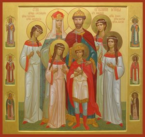 De vermoorde familie van Tsaar Nicolaas II, 2004-2007 door Anonymous Russian icon painter
