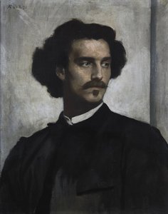 Zelfportret, 1873 door Anselm Feuerbach