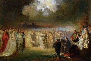 Frederic Chopin (1810-49) in concert in het Hotel Lambert, Parijs, 1840