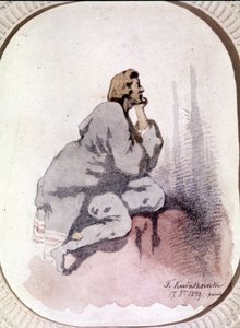 Portret van Frederic Chopin (1810-1849), Poolse componist. Aquarel door Kwiatkowski. door Antar Teofil Kwiatowski