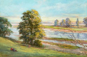 Martlesham Creek bij Woodbridge, Suffolk door Anthea Durose