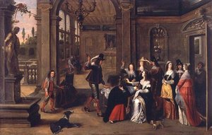 Een Spel van Boetes door Anthonie (circle of) Palamedesz