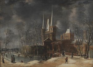 De Luttekepoort in Harderwijk in de winter