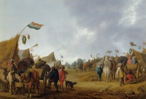 Een militair kampement, 1634 door Anthonie Palamedesz