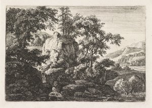 Dubbele waterval door Anthonie Waterloo