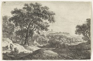 Heuvellandschap met een dorp