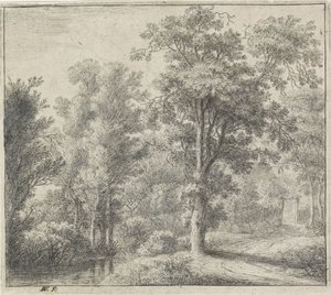 Ingang van het bos Bosgezichten, serie A