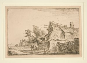 Het Dorp bij de Molen a l door Anthonie Waterloo