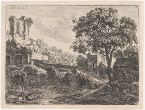 Ruïne bij de ingang van een stad, 17e eeuw